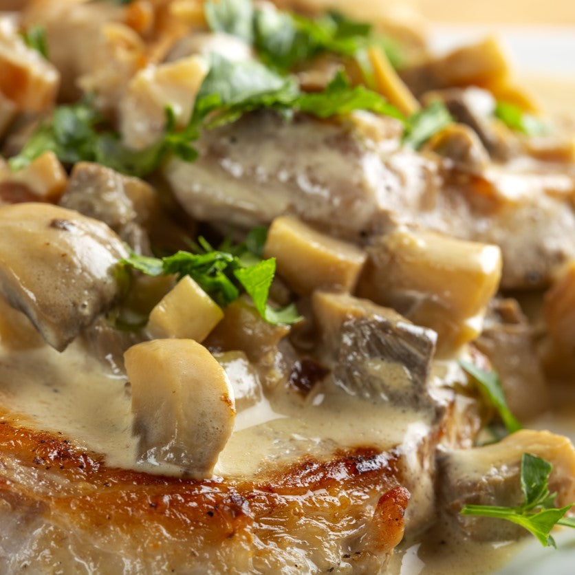 Elegant Italian Dining at Home: Pork Bracciole with Mushroom Sauce