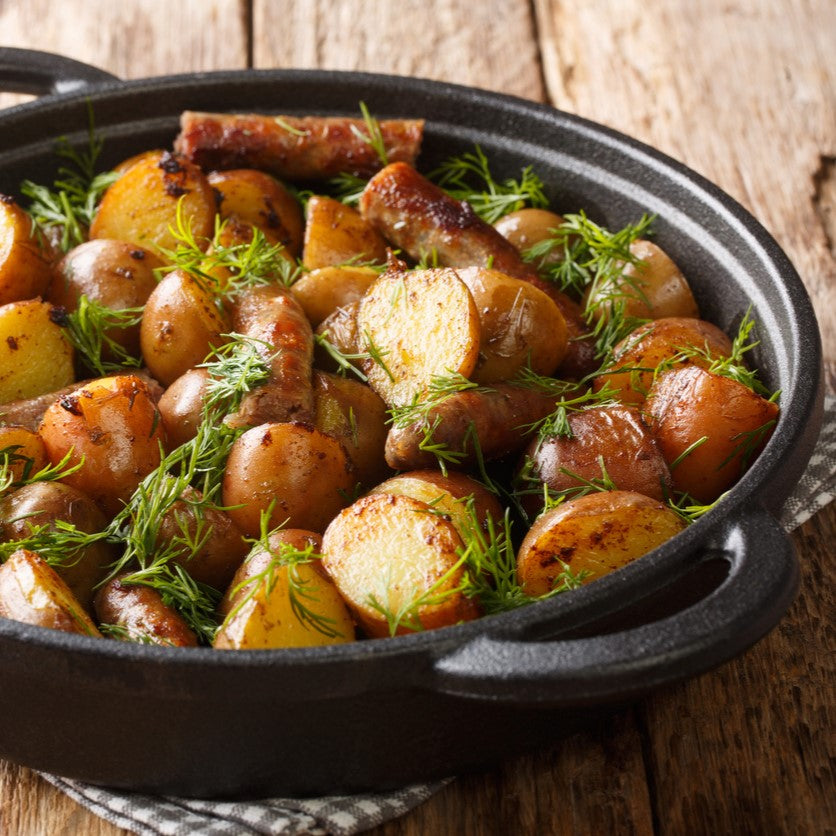 One-Pan Wonder: Bratwurst and Potato Delight in 30 Minutes