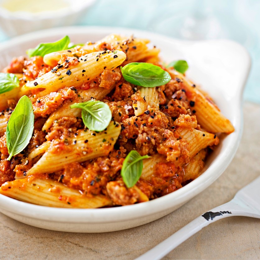 Savory Elegance: Sweet Italian Sausage Rigatoni with a Luganica Twist