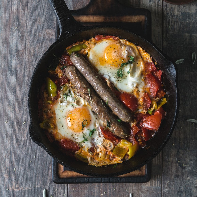 Mediterranean Fusion: Hot Italian Sausage Meets Shakshuka Delight