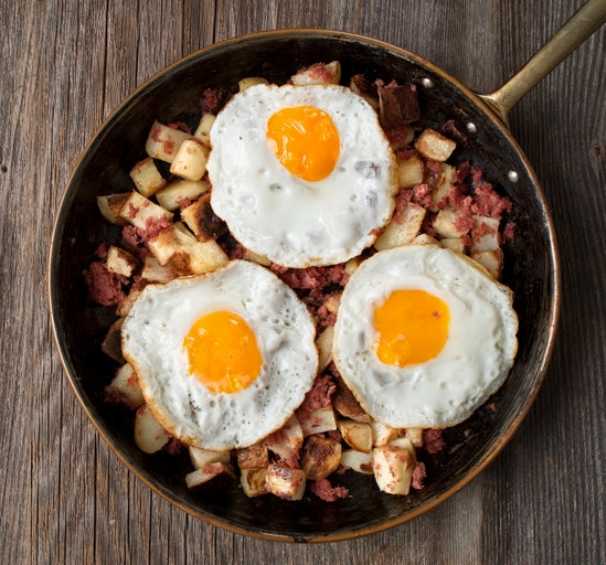Our chorizo and plantain hash